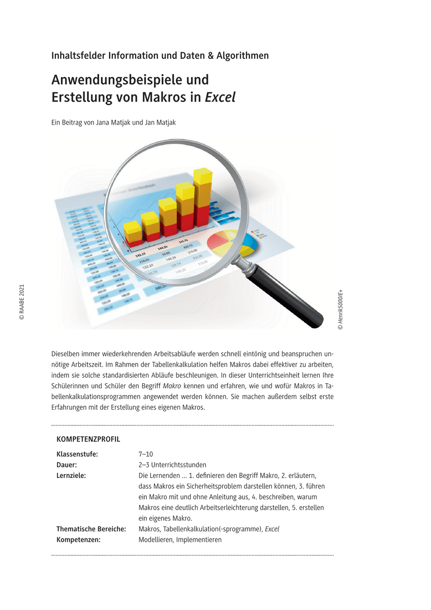 Anwendungsbeispiele und Erstellung von Makros in Excel