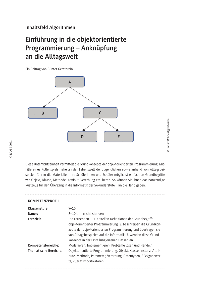 Einführung in die objektorientierte Programmierung