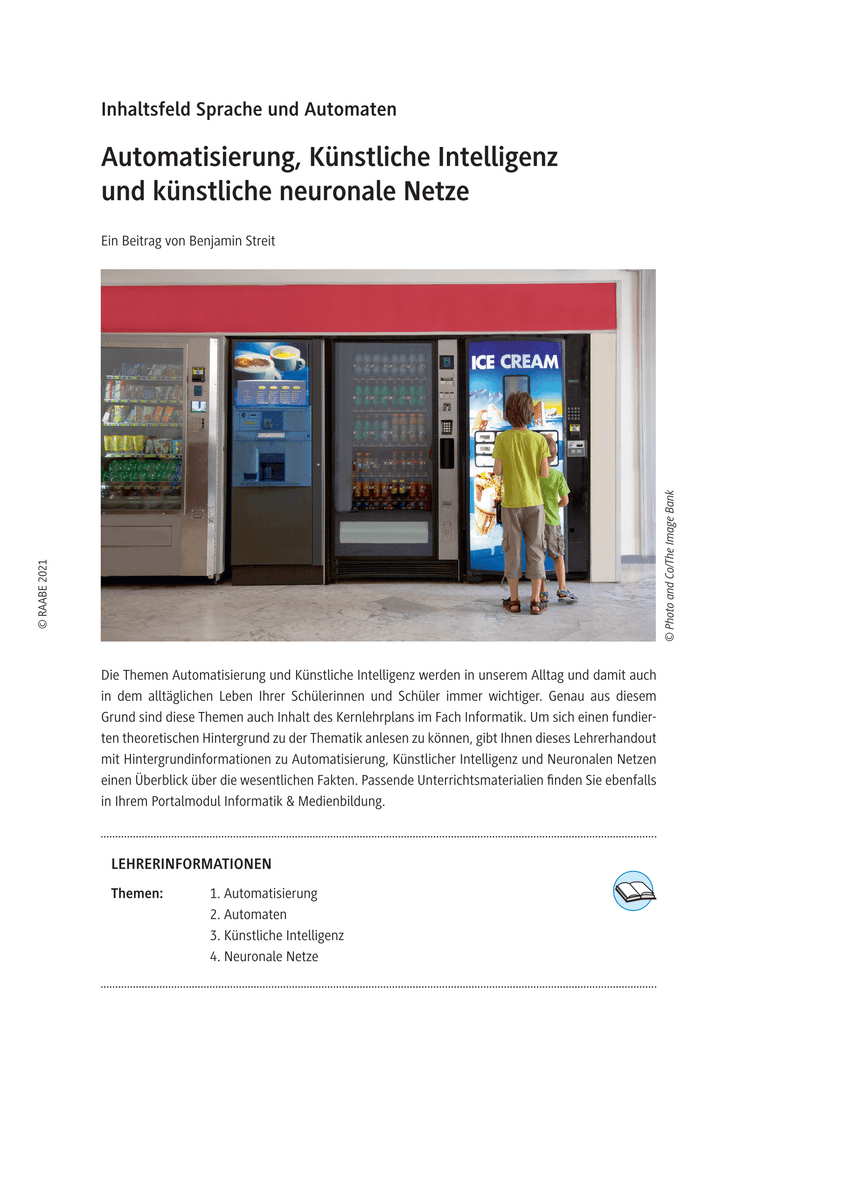 Automatisierung, Künstliche Intelligenz und künstliche neuronale Netze