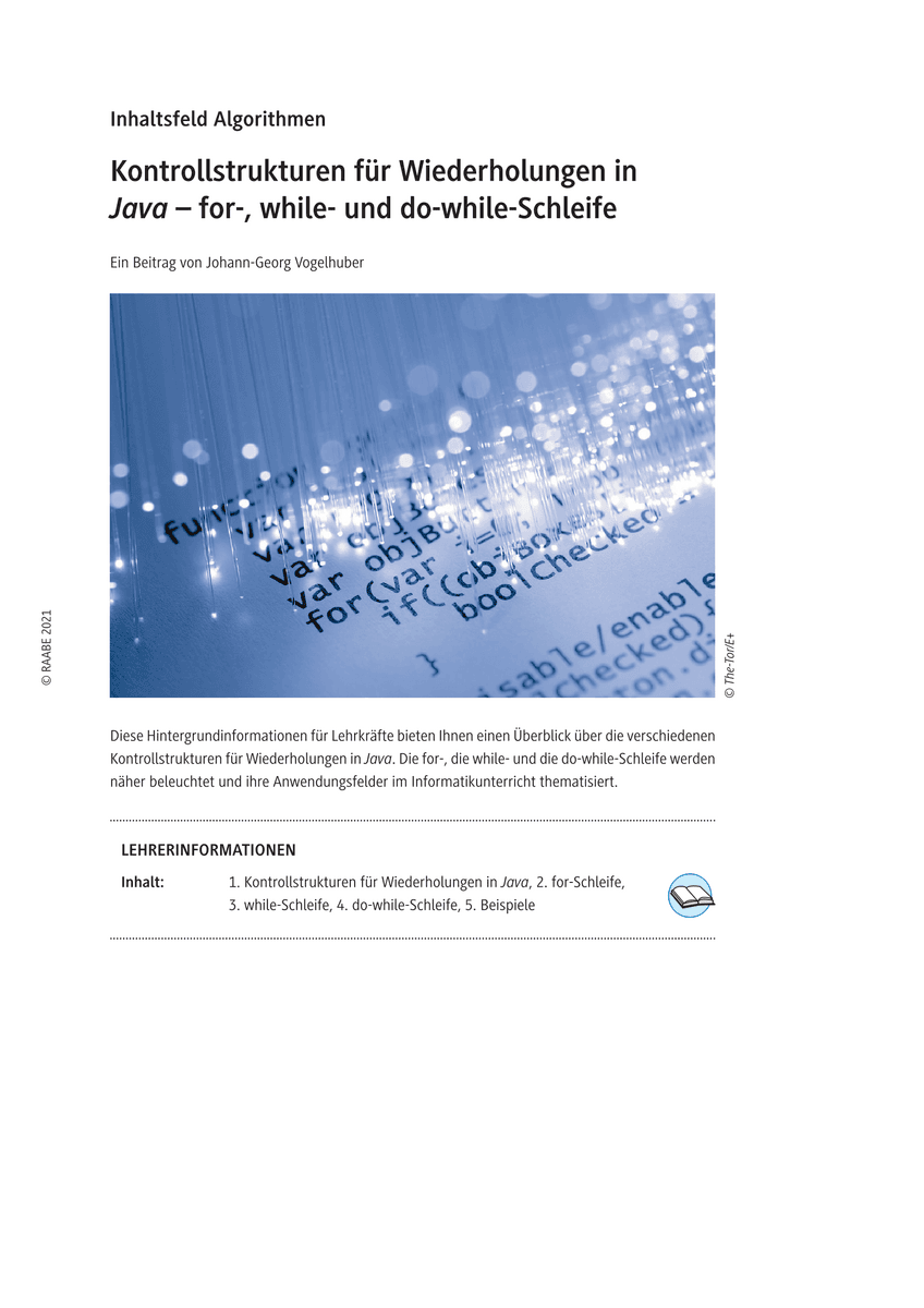 Kontrollstrukturen für Wiederholungen in Java