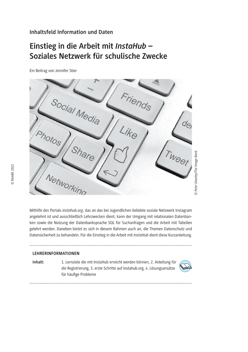 Einstieg in die Arbeit mit InstaHub