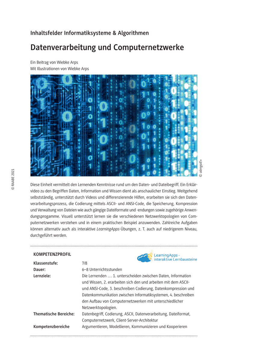 Datenverarbeitung und Computernetzwerke