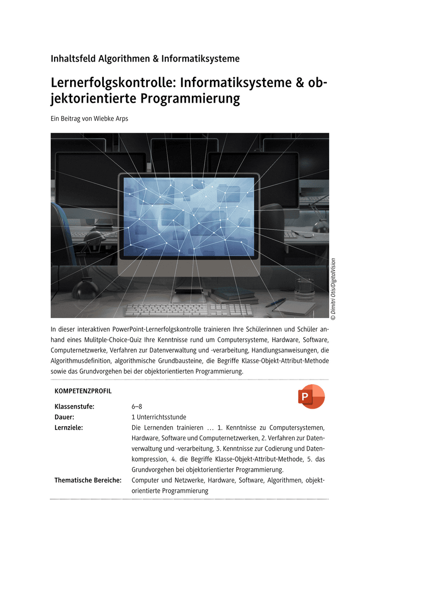 Lernerfolgskontrolle: Informatiksysteme &amp; objektorientierte Programmierung
