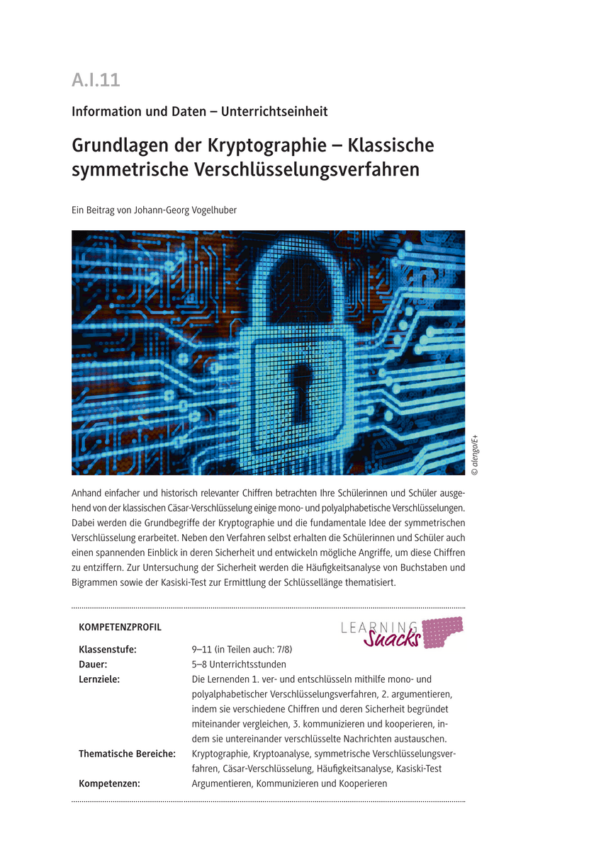Grundlagen der Kryptographie