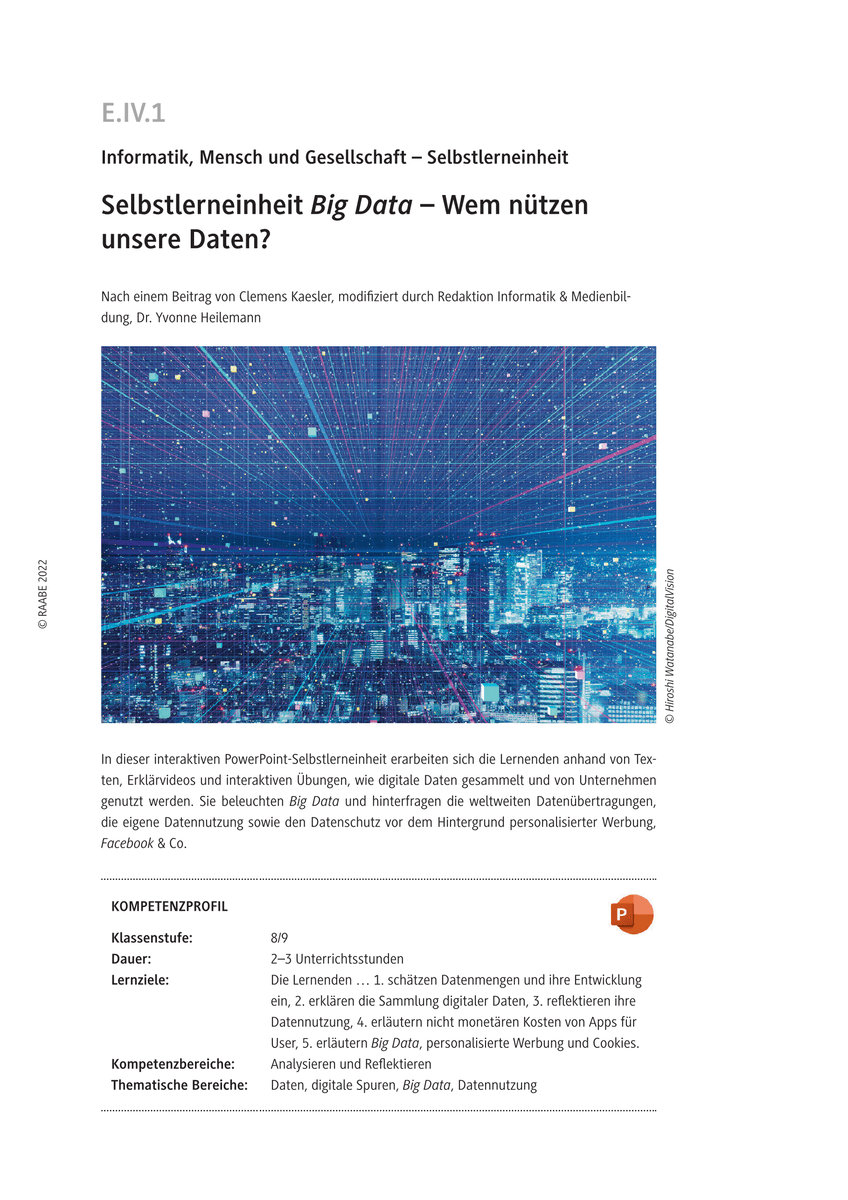 Selbstlerneinheit: Big Data