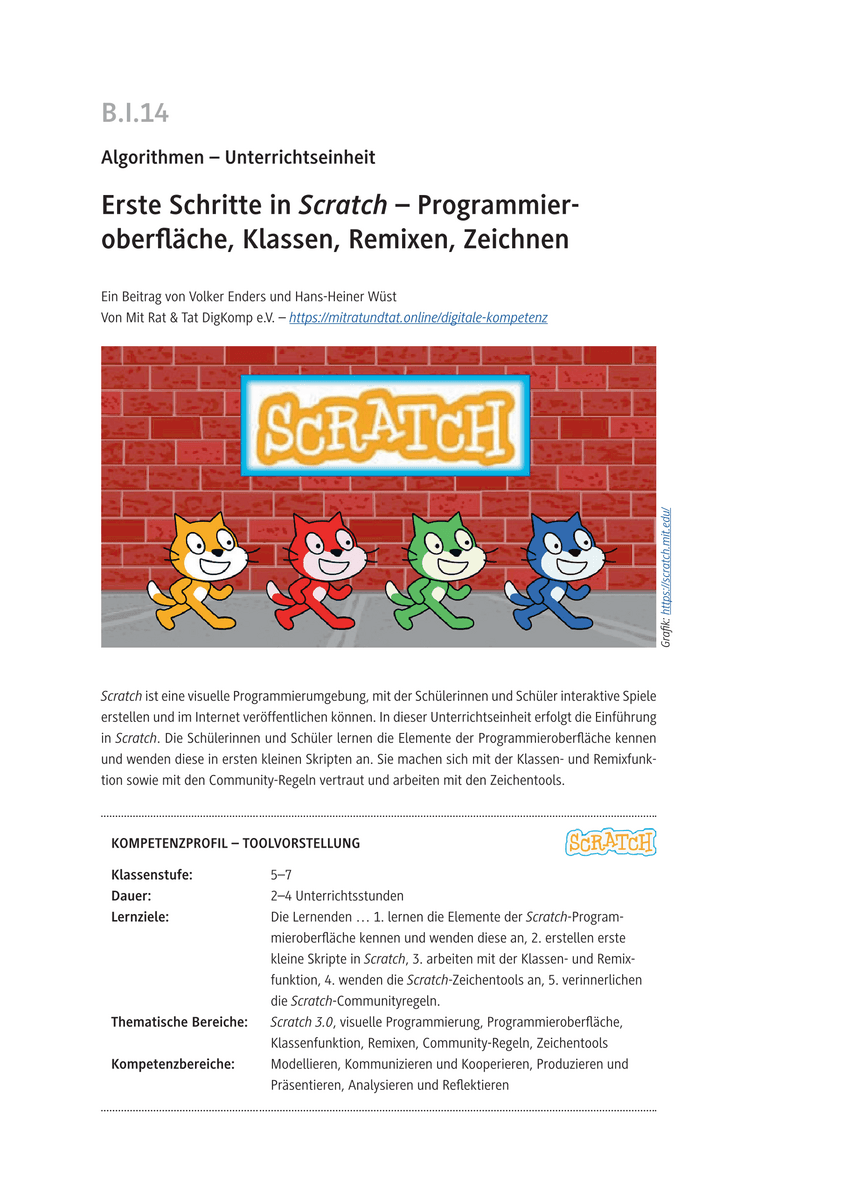 Erste Schritte in Scratch