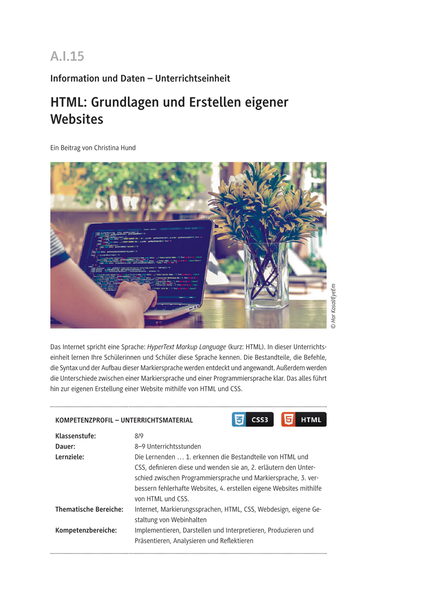 HTML: Grundlagen und Erstellen eigener Websites