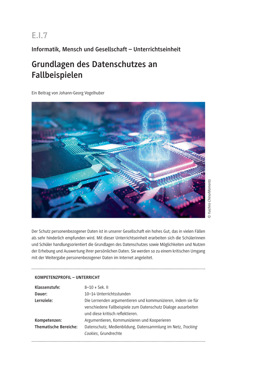 Grundlagen des Datenschutzes an Fallbeispielen