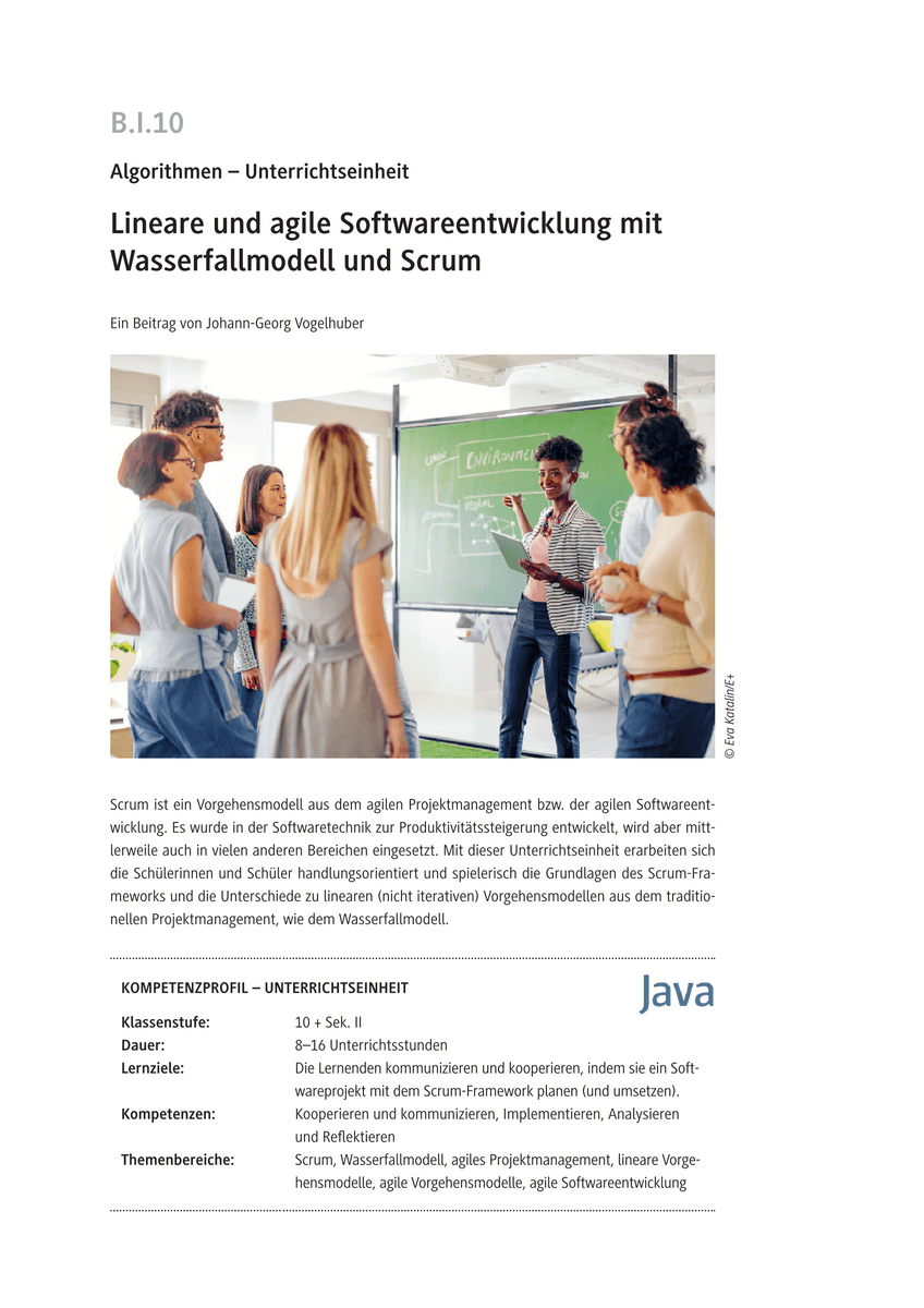Lineare und agile Softwareentwicklung mit Wasserfallmodell und Scrum
