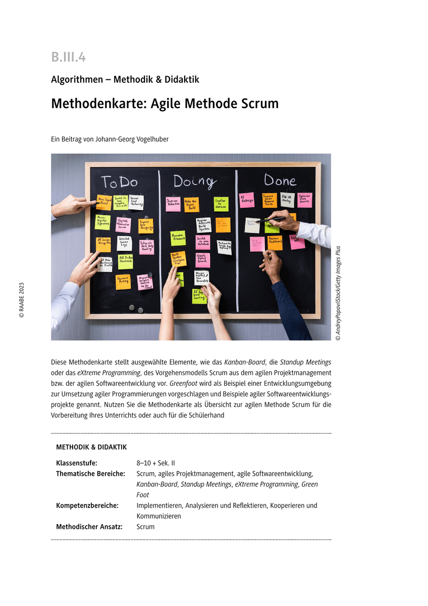 Methodenkarte: Agile Methode Scrum