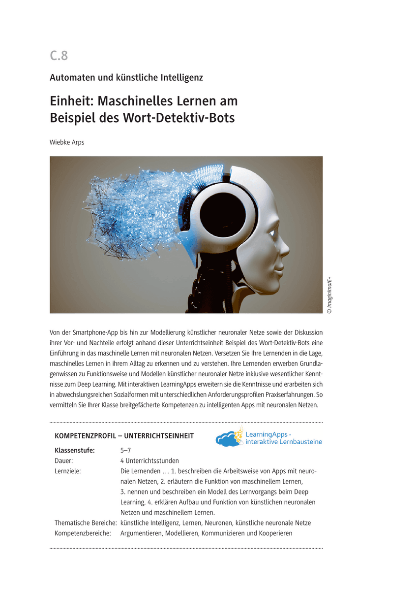 Einheit: Maschinelles Lernen am Beispiel des Wort-Detektiv-Bots