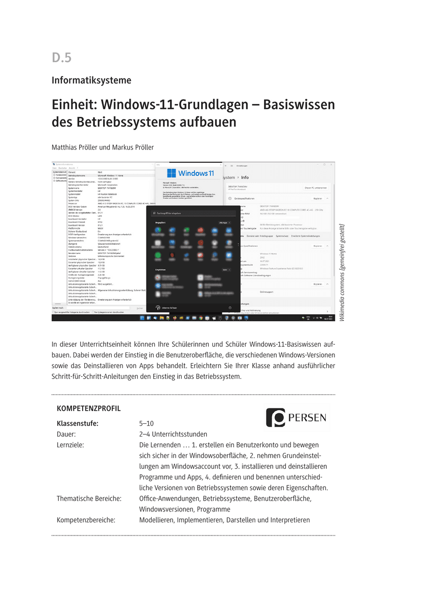 Einheit: Windows-11-Grundlagen