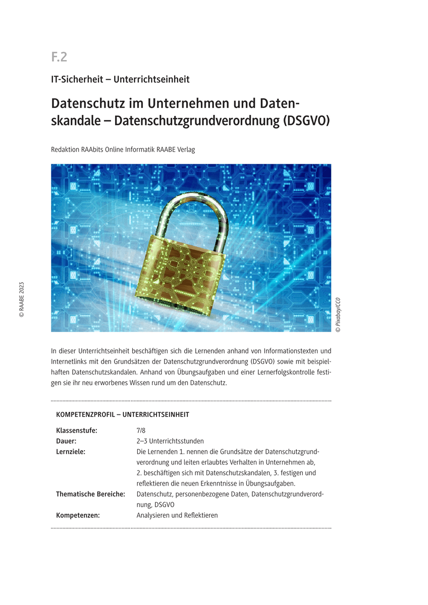Datenschutz im Unternehmen und Datenskandale
