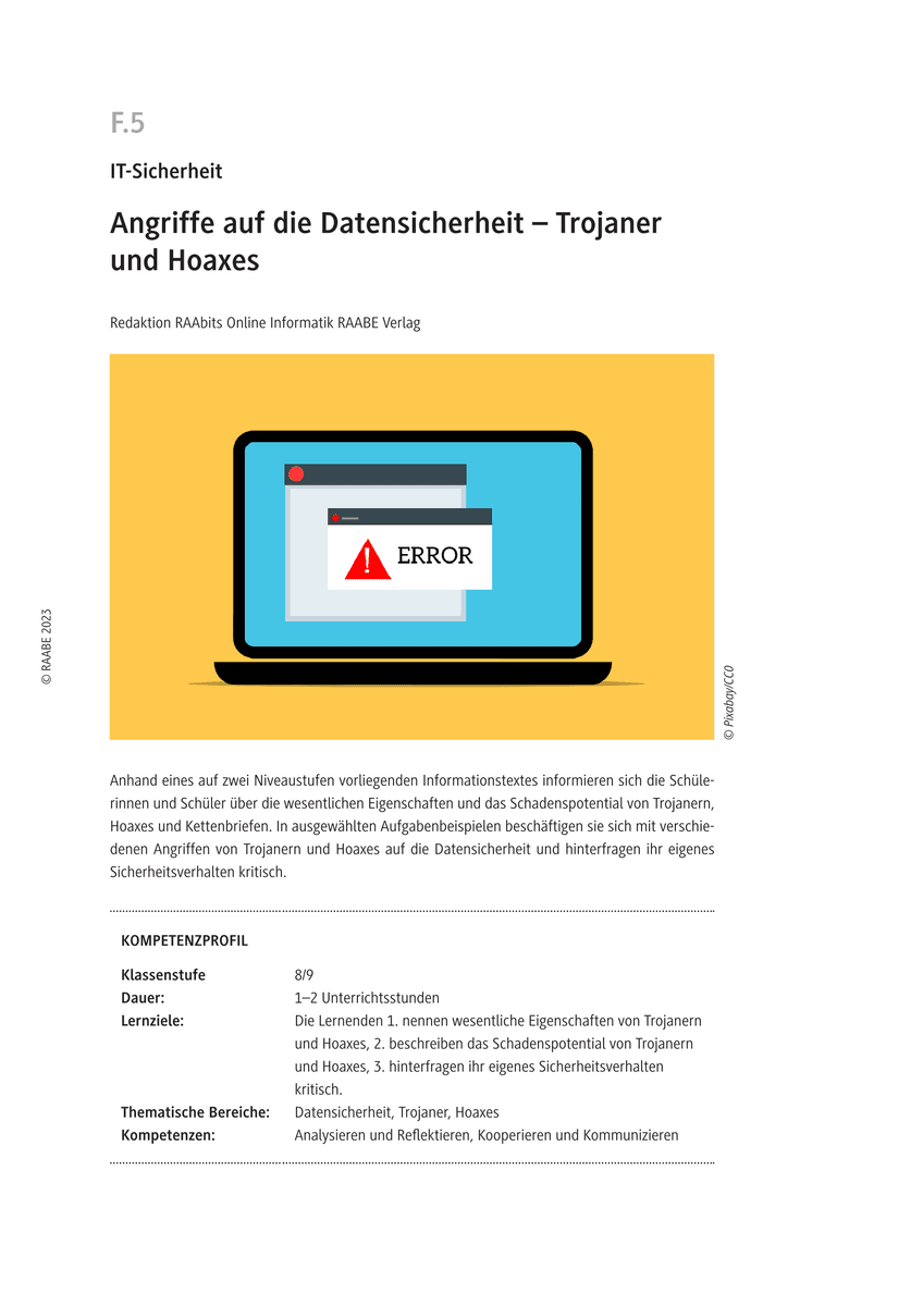 Angriffe auf die Datensicherheit: Trojaner und Hoaxes