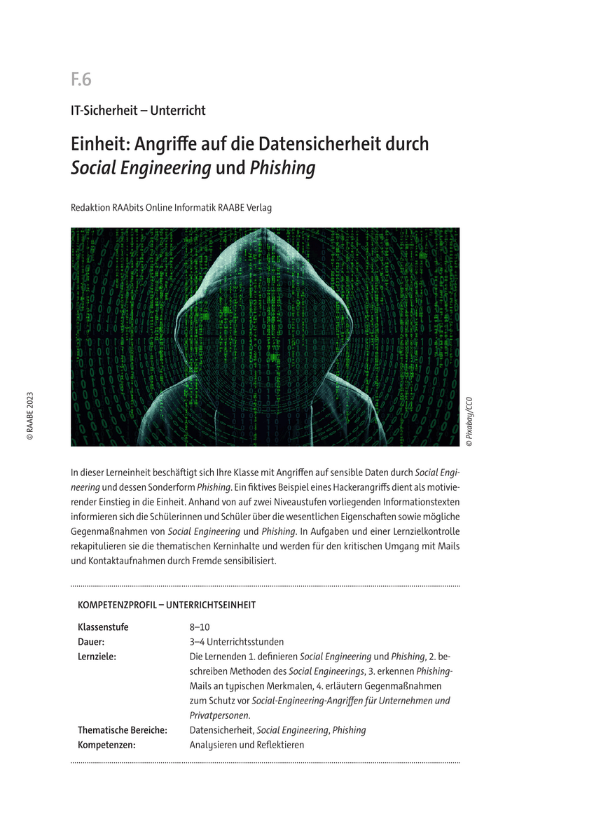 Angriffe auf die Datensicherheit durch Social Engineering und Phishing