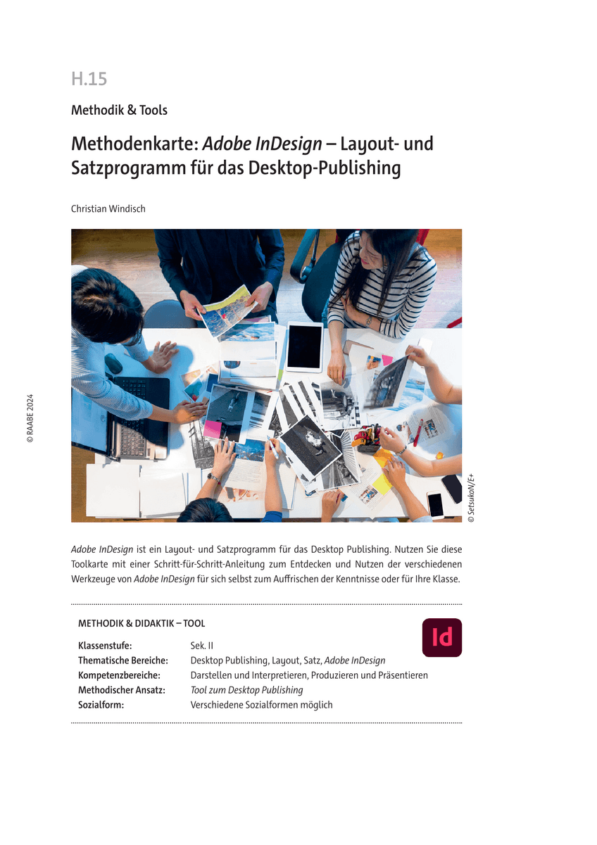 Methodenkarte: Adobe InDesign