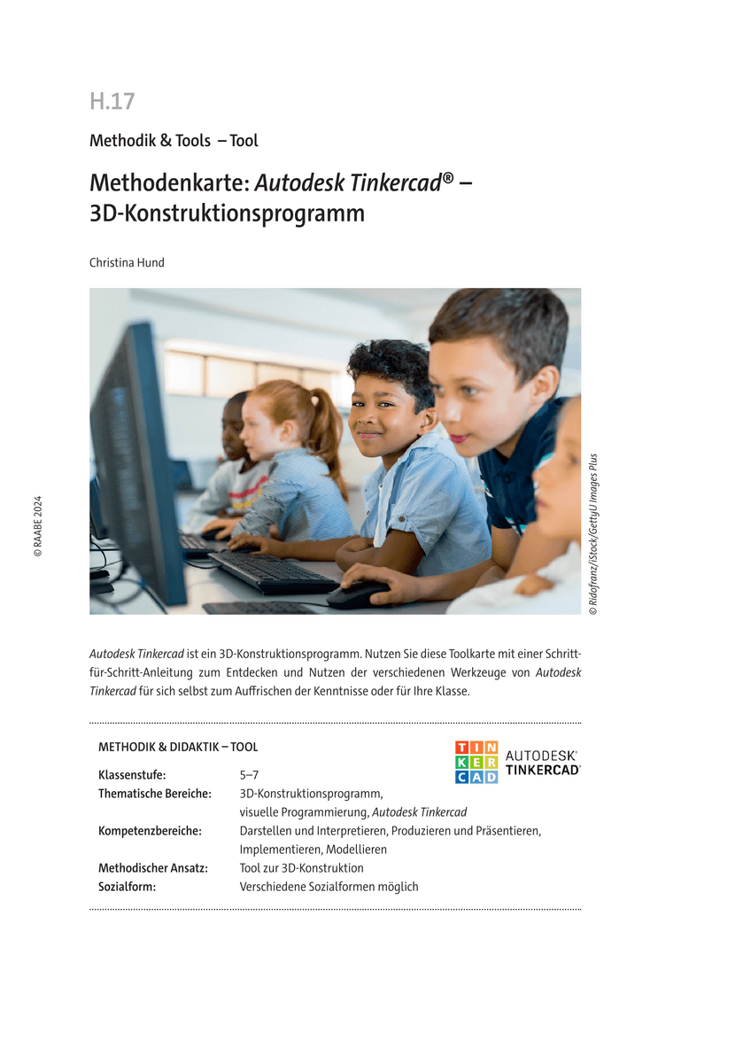 Methodenkarte: Autodesk Tinkercad®
