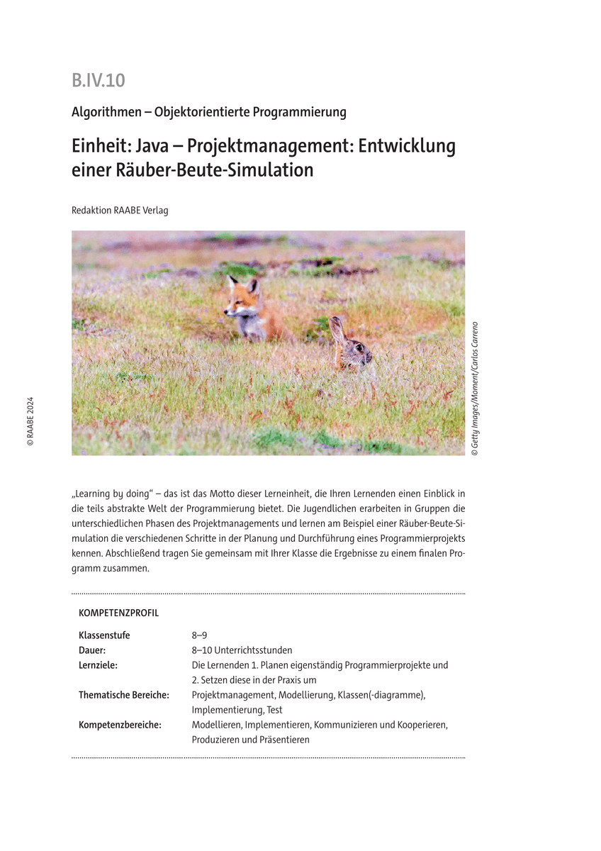 Einheit: Java – Projektmanagement