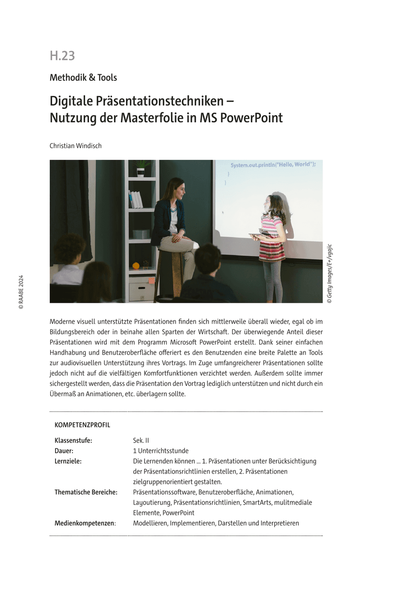 Digitale Präsentationstechniken