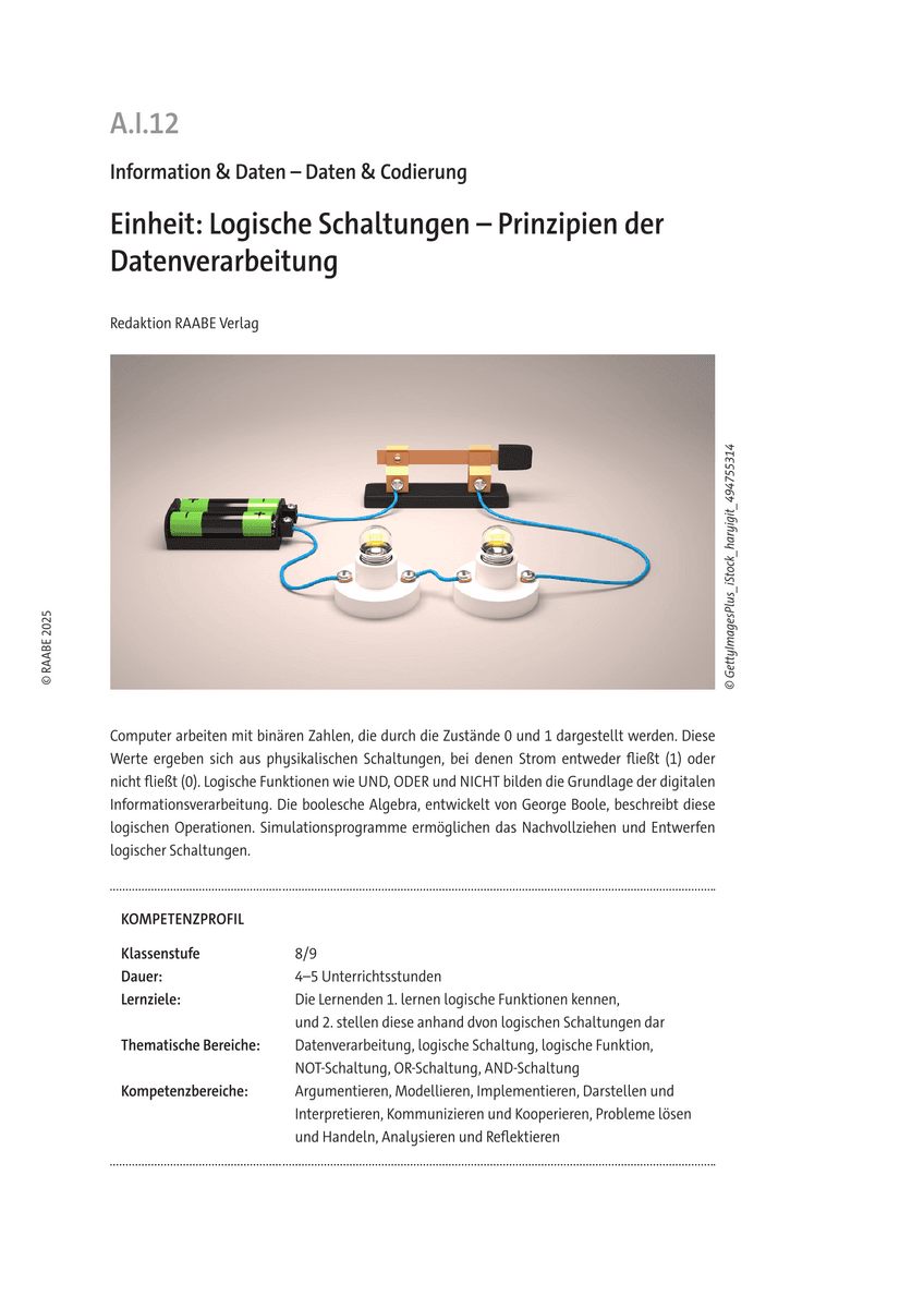 Einheit: Logische Schaltungen