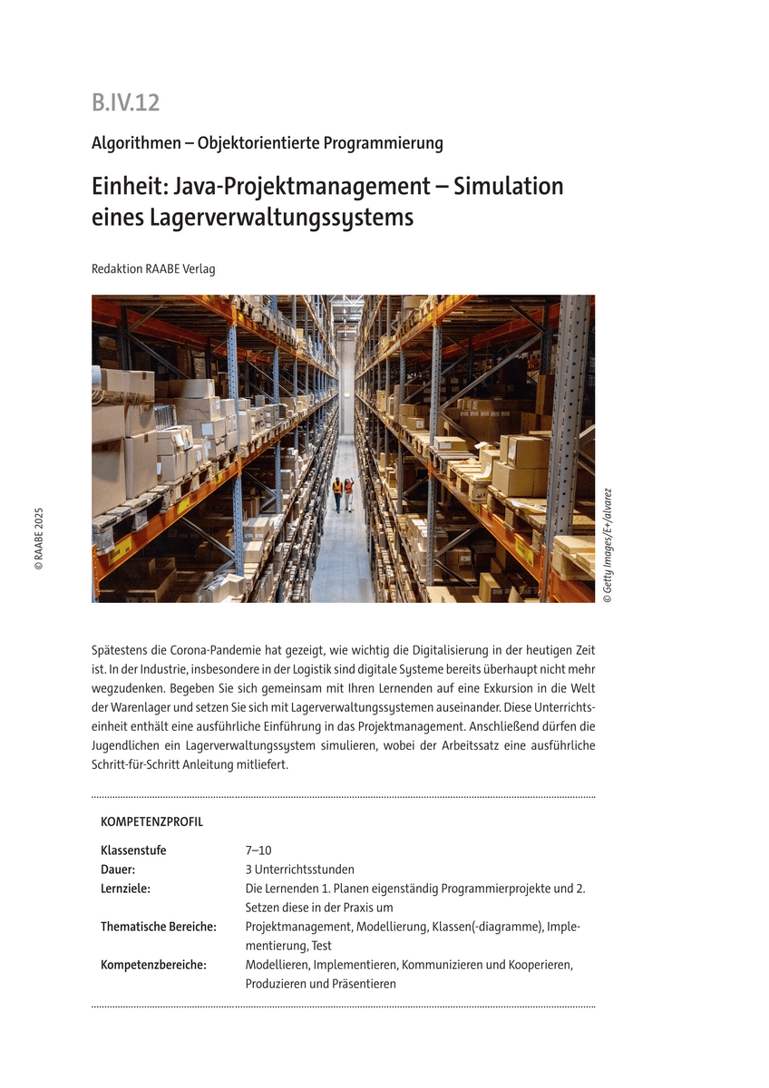 Einheit: Java-Projektmanagement