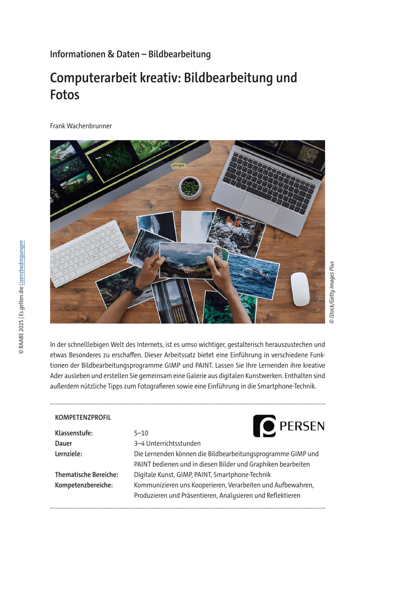 Computerarbeit kreativ