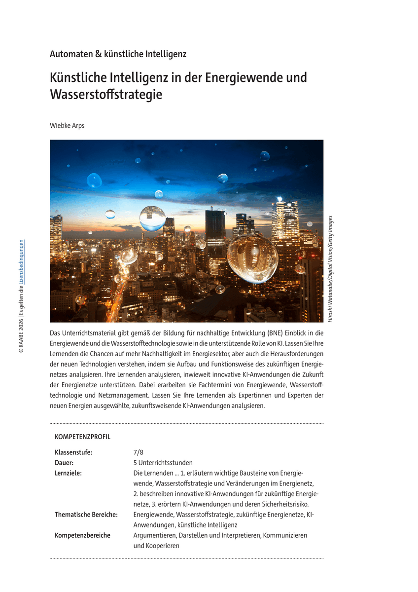 Künstliche Intelligenz in der Energiewende und Wasserstoffstrategie