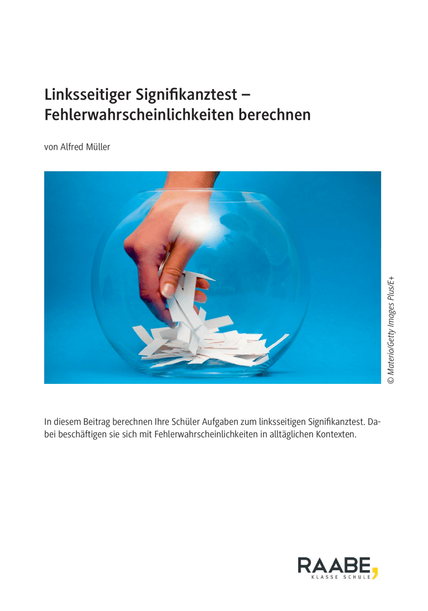 Linksseitiger Signifikanztest