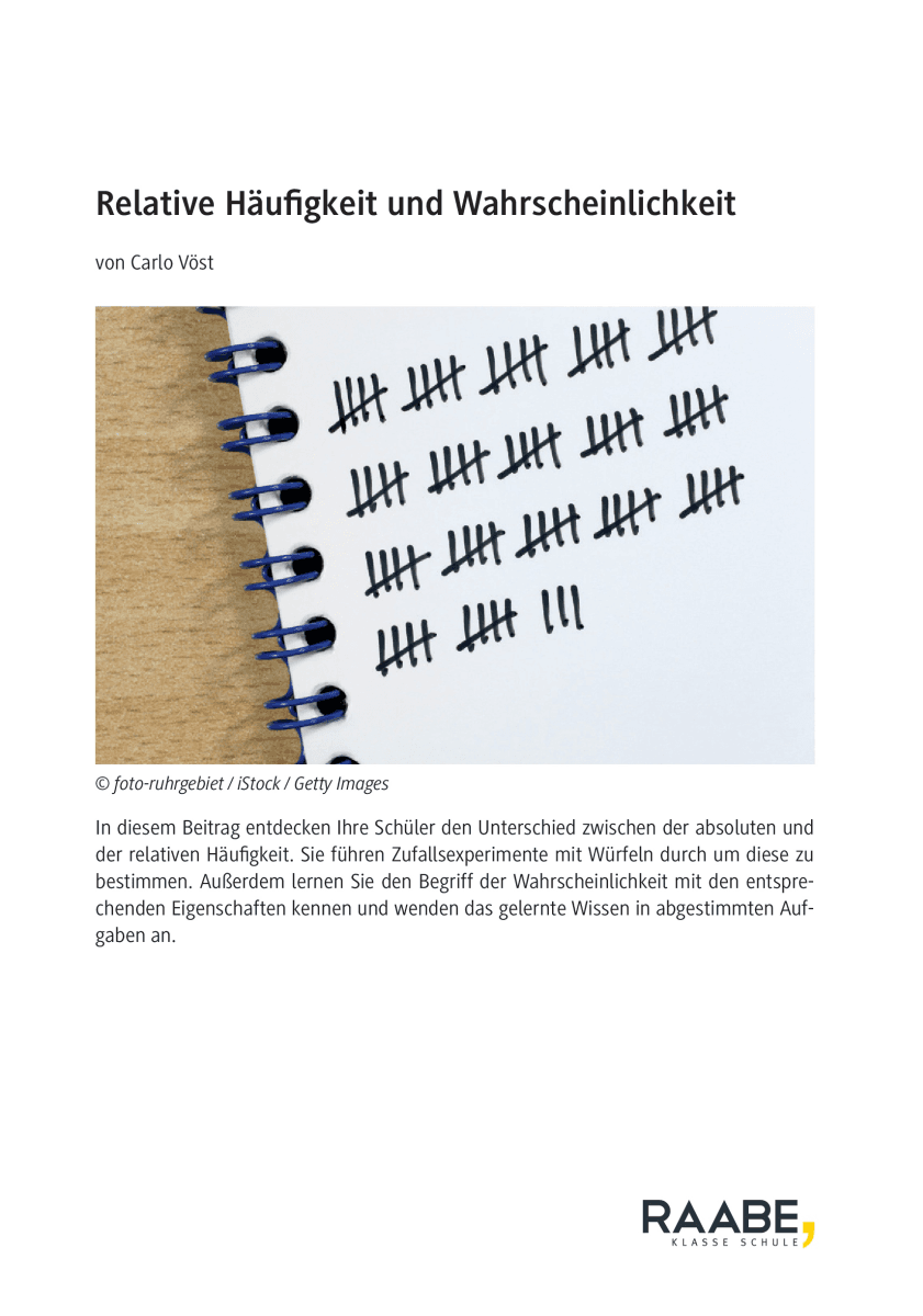 Relative Häufigkeit und Wahrscheinlichkeit
