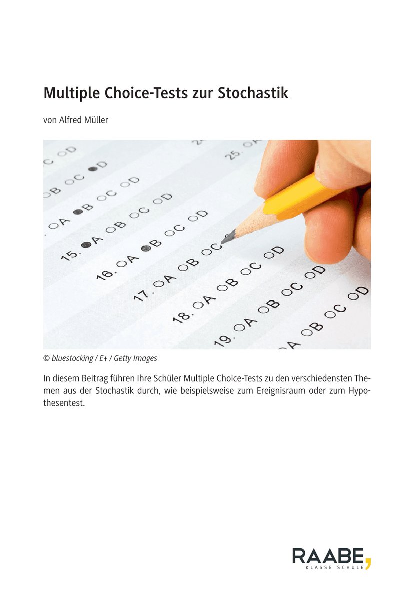 Multiple Choice-Tests zur Stochastik
