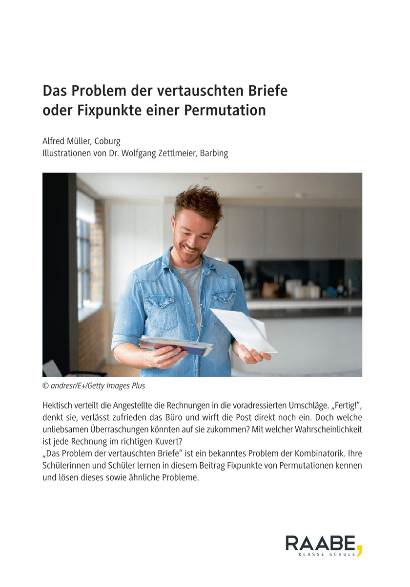 Das Problem der vertauschten Briefe oder Fixpunkte einer Permutation