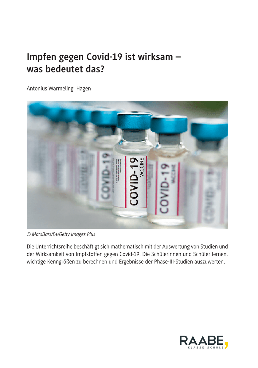 Impfen gegen Covid-19 ist wirksam