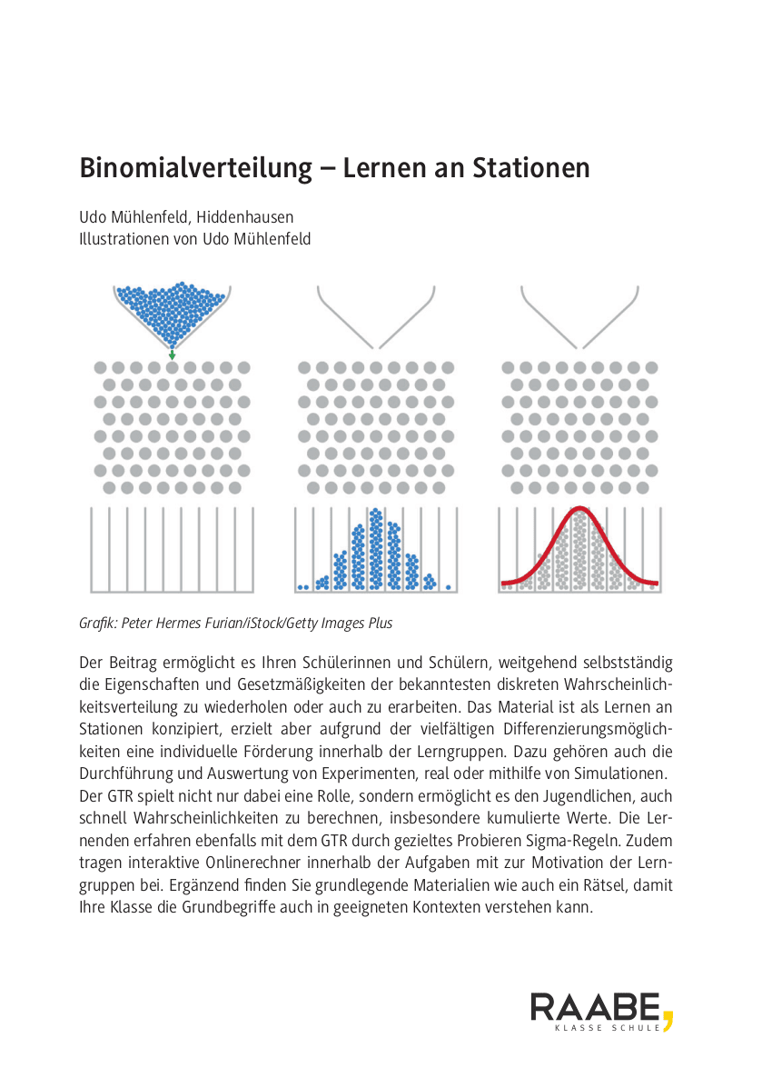 Binomialverteilung - Lernen an Stationen