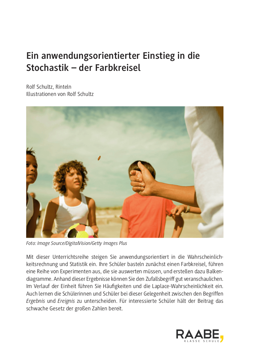 Ein anwendungsorientierter Einstieg in die
Stochastik
