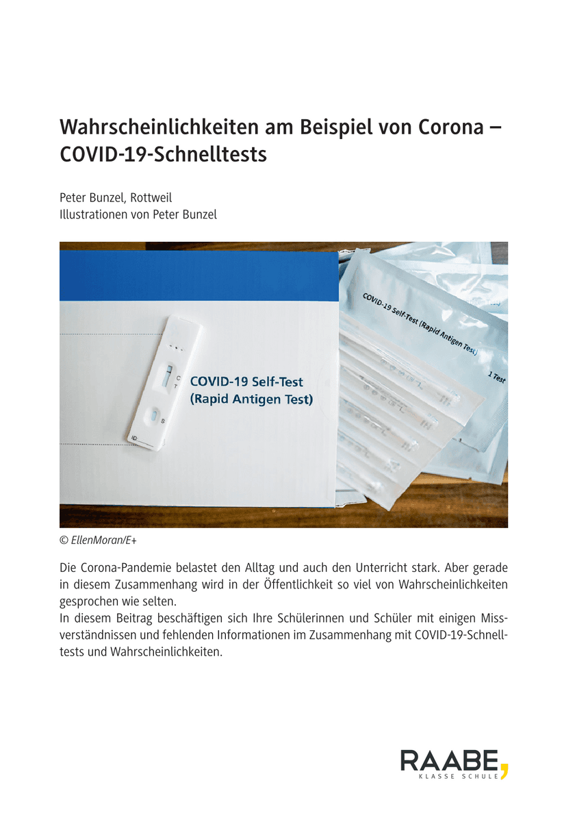Wahrscheinlichkeiten am Beispiel von Corona