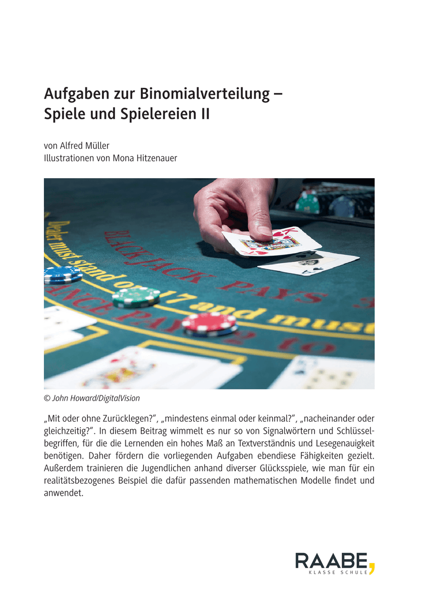Aufgaben zur Binomialverteilung - Spiele und Spielereien II