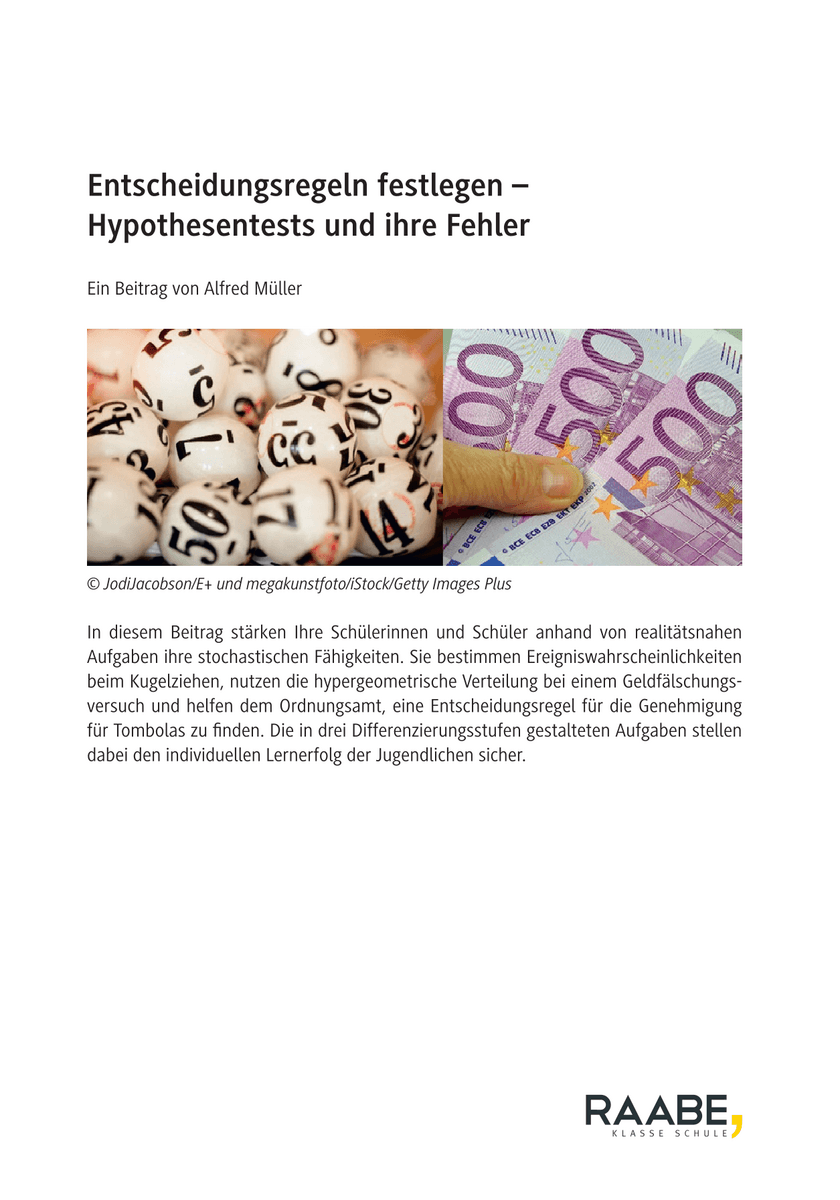 Entscheidungsregeln festlegen
