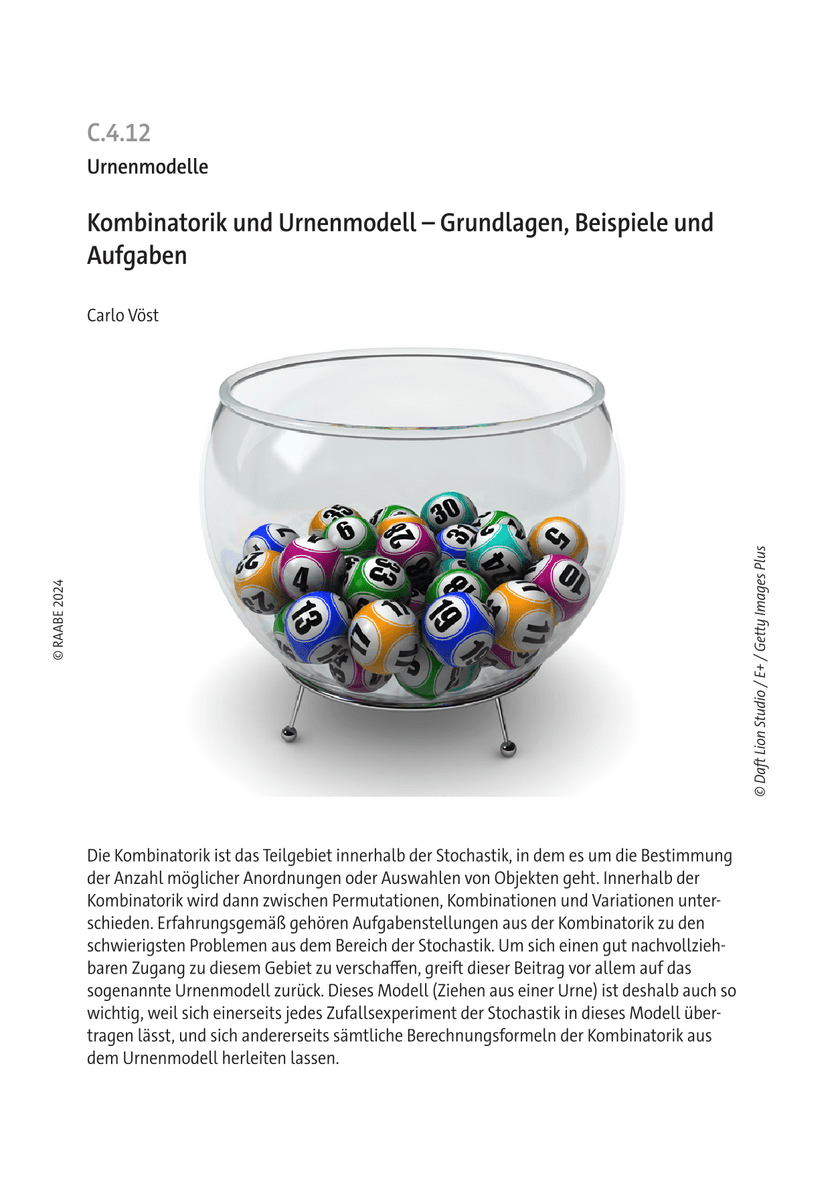 Kombinatorik und Urnenmodell