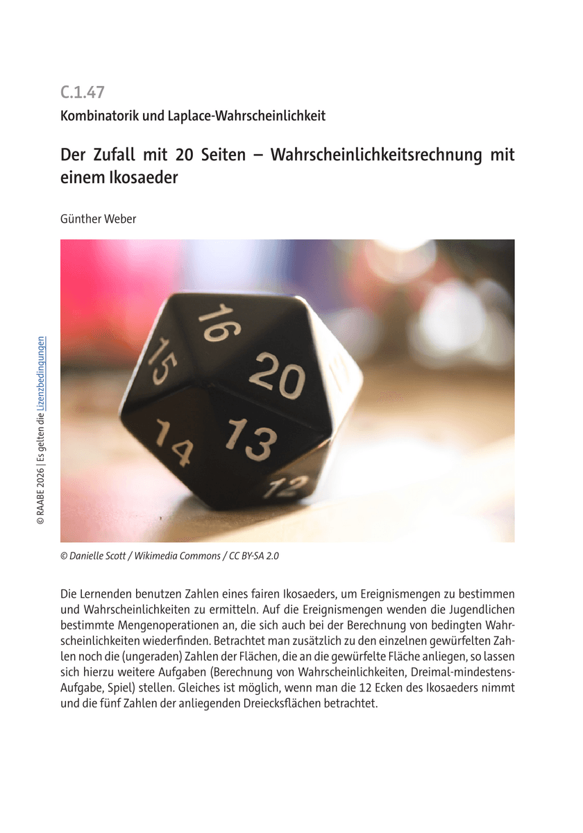 Der Zufall mit 20 Seiten