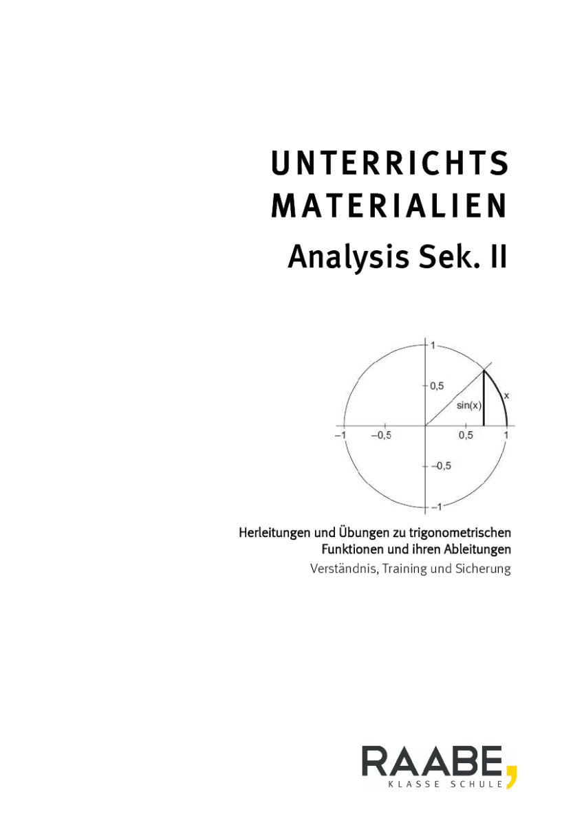 Herleitung und Übungen zu trigonometrischen Funktionen und ihren Ableitungen