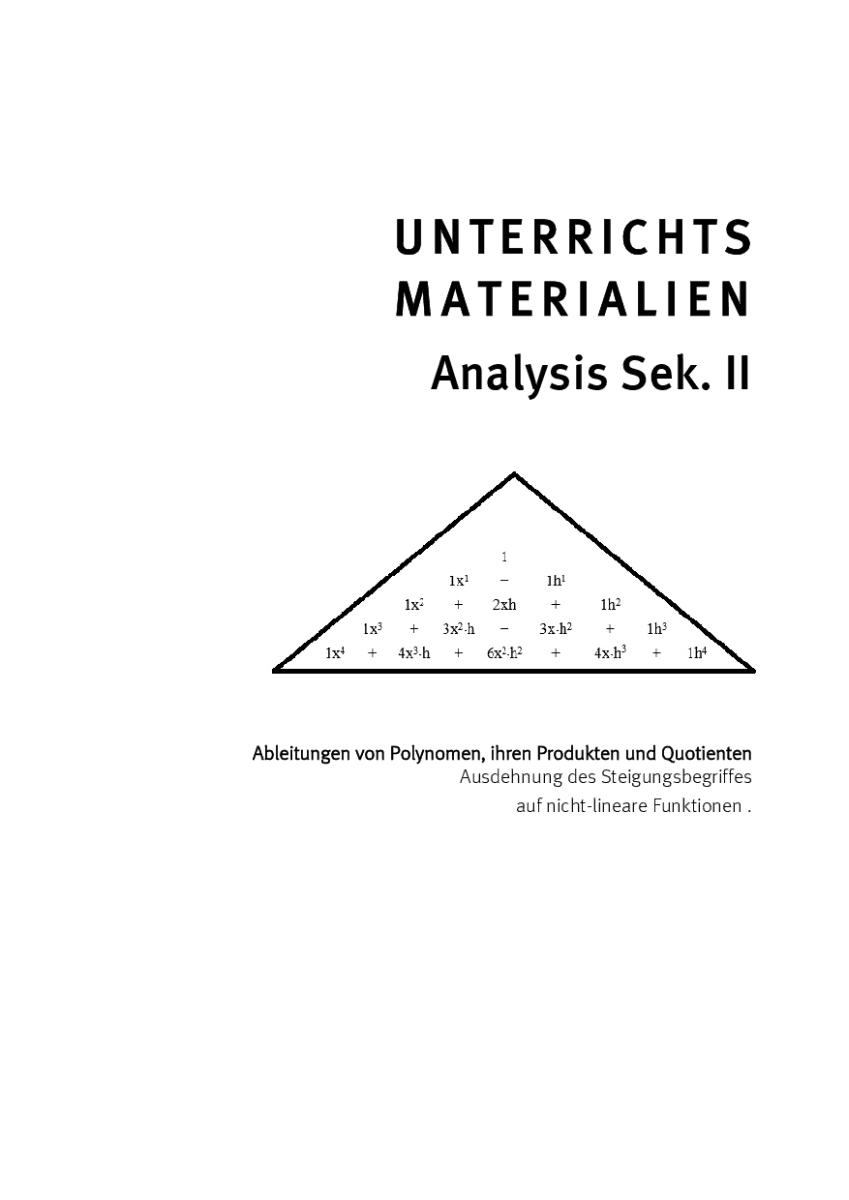 Ableitungen von Polynomen, ihren Produkten und Quotienten
