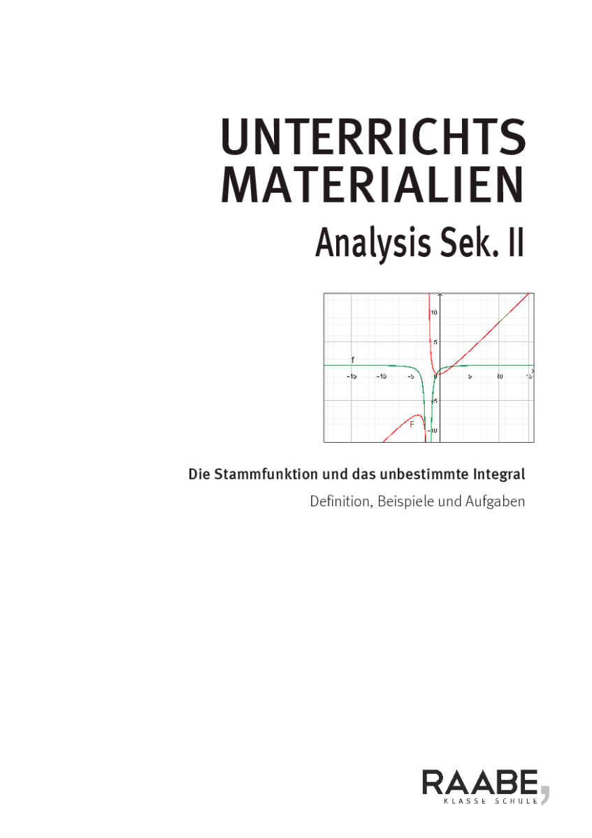 Die Stammfunktion und das unbestimmte Integral