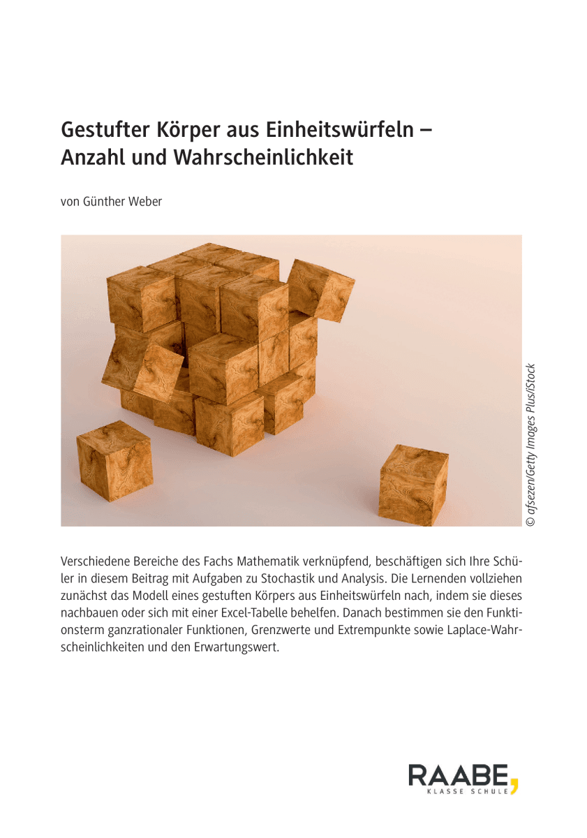 Gestufter Körper aus Einheitswürfeln