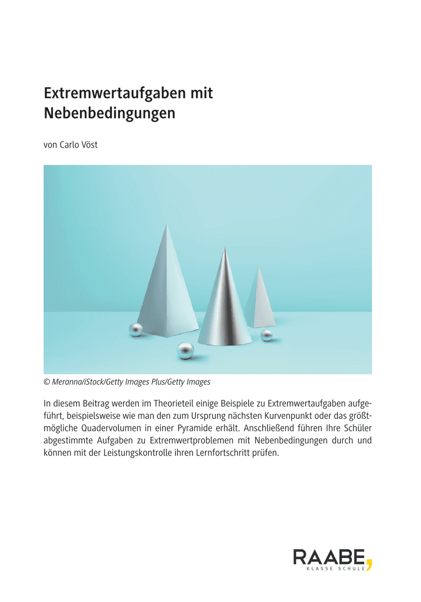 Extremwertaufgaben mit Nebenbedingungen