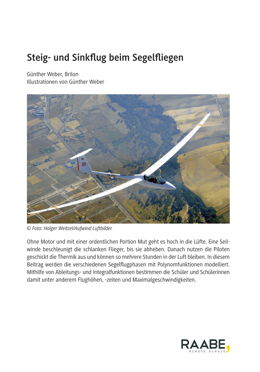 Steig- und Sinkflug beim Segelfliegen