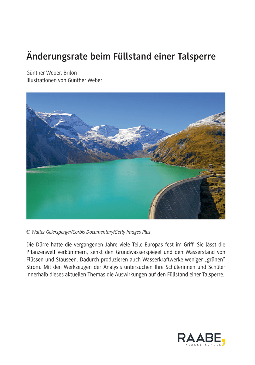 Änderungsrate beim Füllstand einer Talsperre