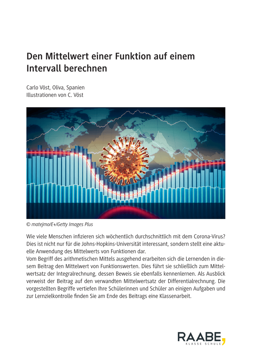 Den Mittelwert einer Funktion auf einem Intervall berechnen