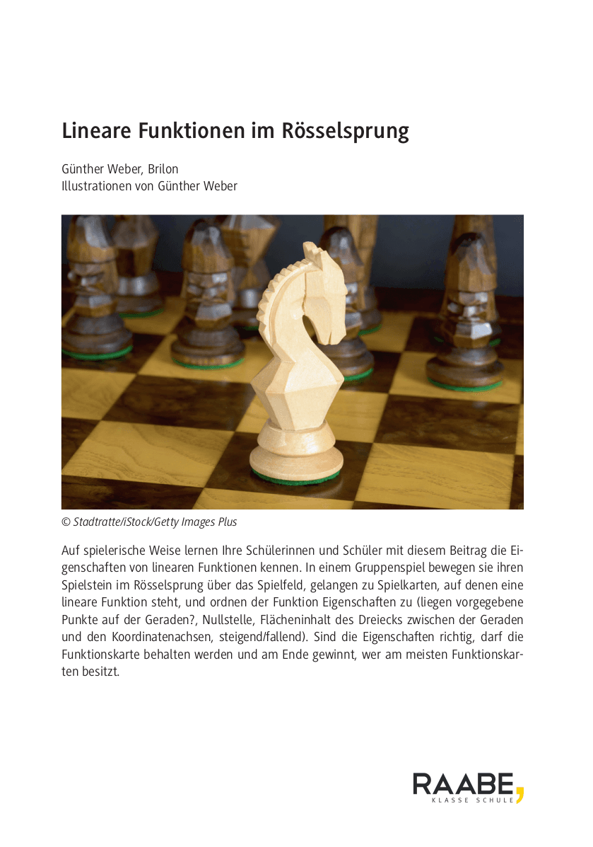 Lineare Funktionen im Rösselsprung