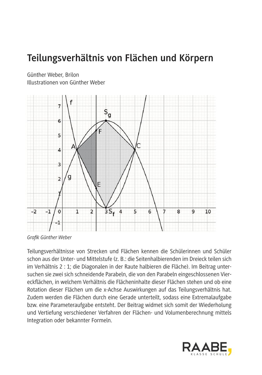 Teilungsverhältnis von Flächen und Körpern