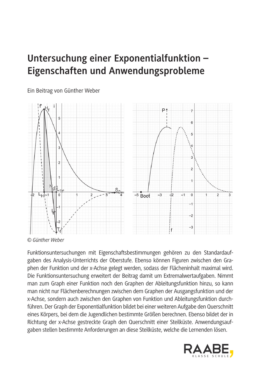 Untersuchung einer Exponentialfunktion